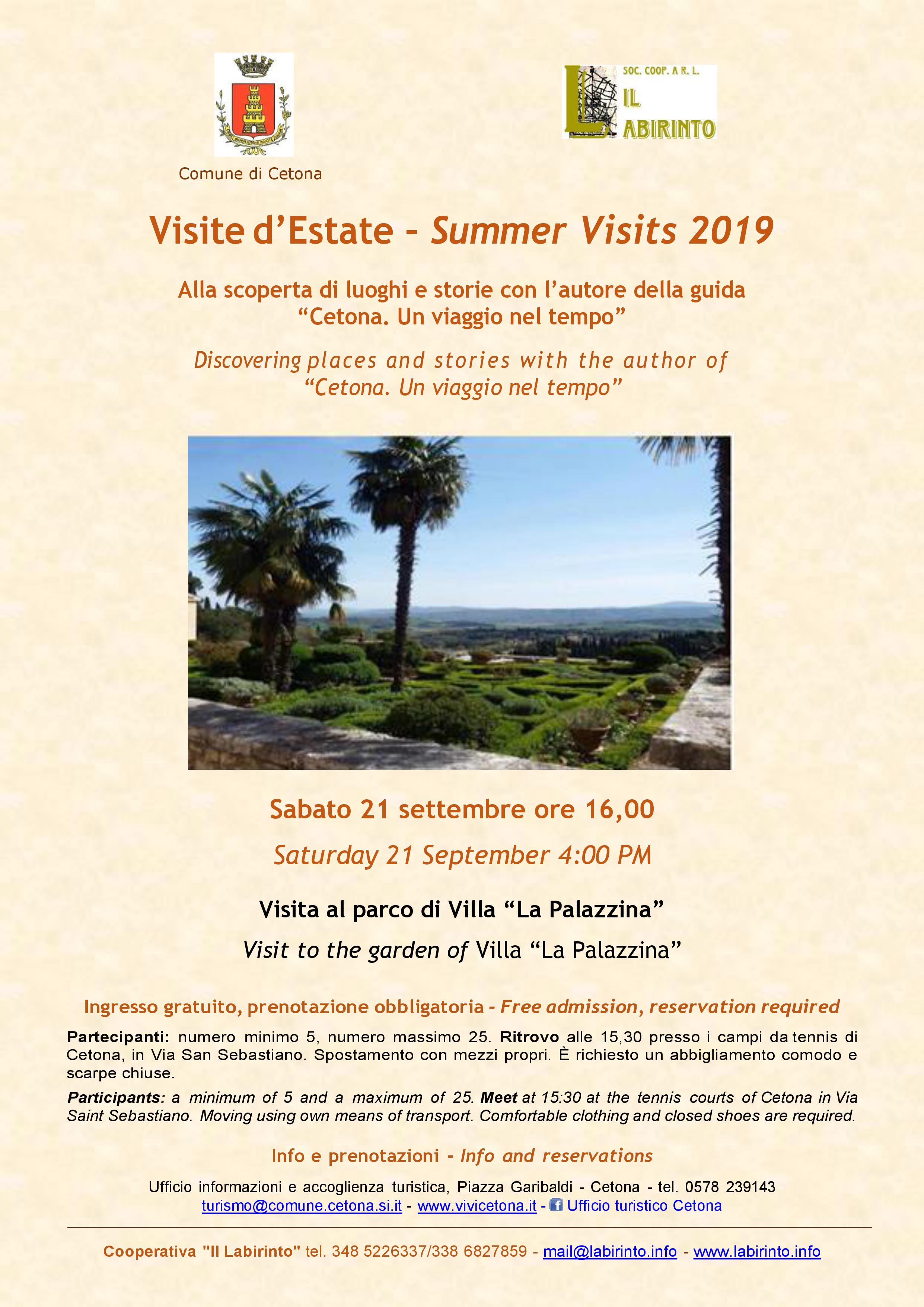 Visite Giardini Cetona Settembre 2019 Palazzina